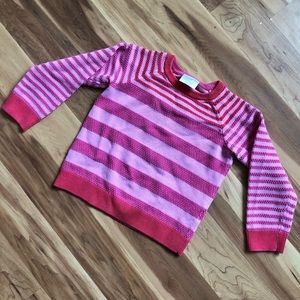 Hanna Andersson | Pink Stripe 100% Cotton Sweater | Size 5 / 110